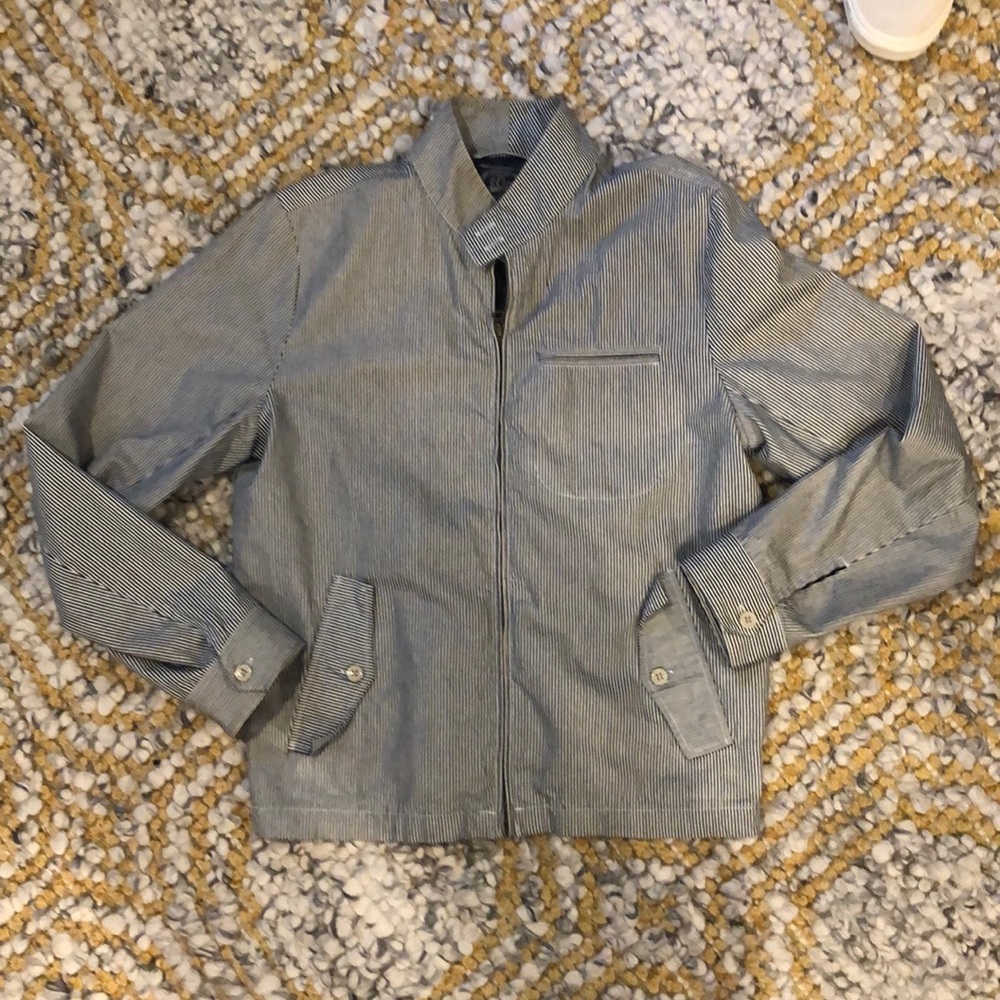 J.Crew engineer stripe Harrington jacket